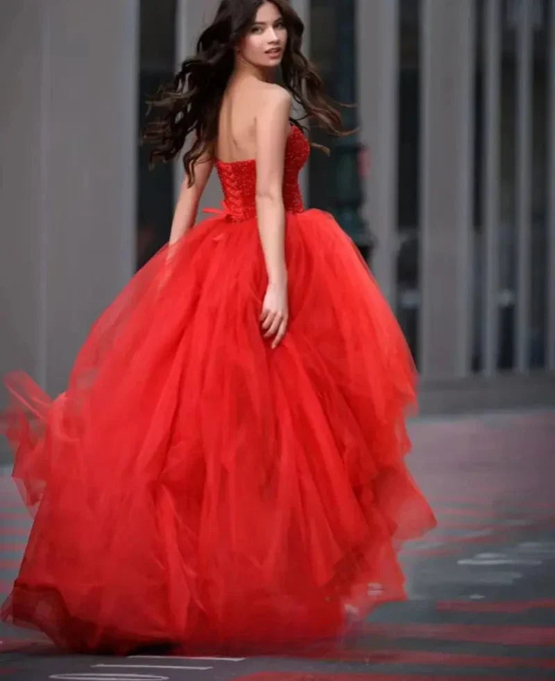 robe-mariee-courte-rouge