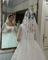 Robe de Mariée Princesse Avec Traine Et Voile