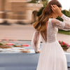 Vestido de novia vintage de manga larga