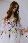 Robe de Mariée En Fleurs Fraiches