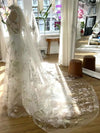 Strapless trouwjurk met lange sleep