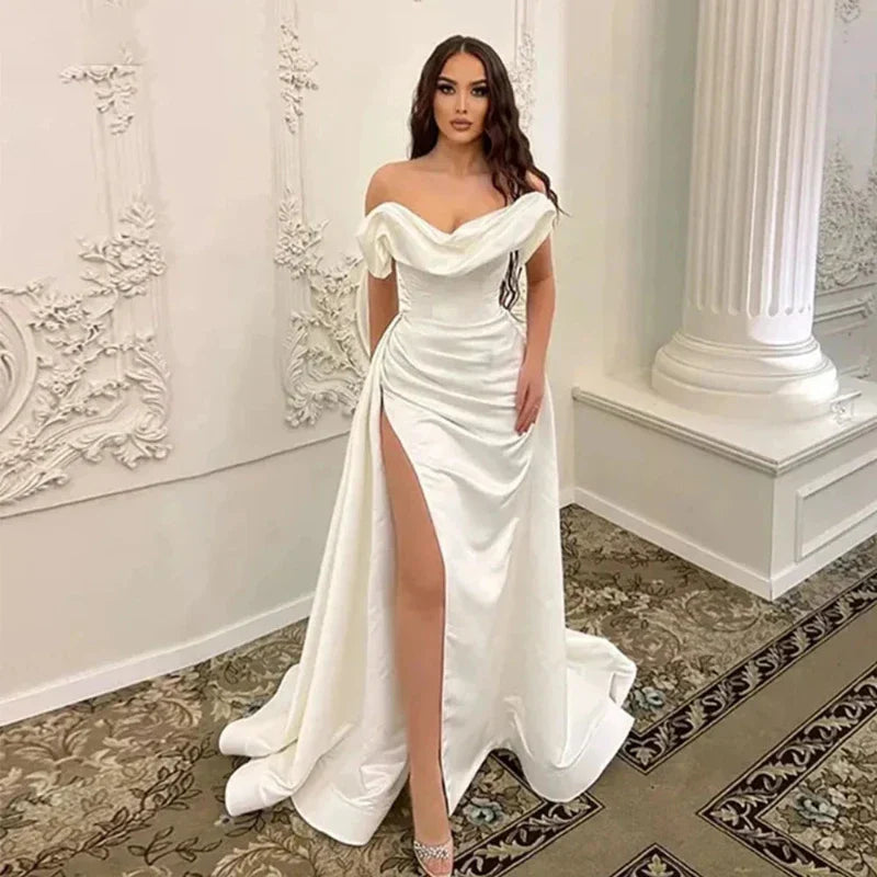 Robe de Mariée Droite Satin