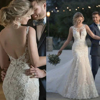 Robe de Mariée Haut Dentelle Bas Fluide