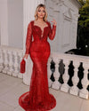 robe-de-mariee-rouge-sirene