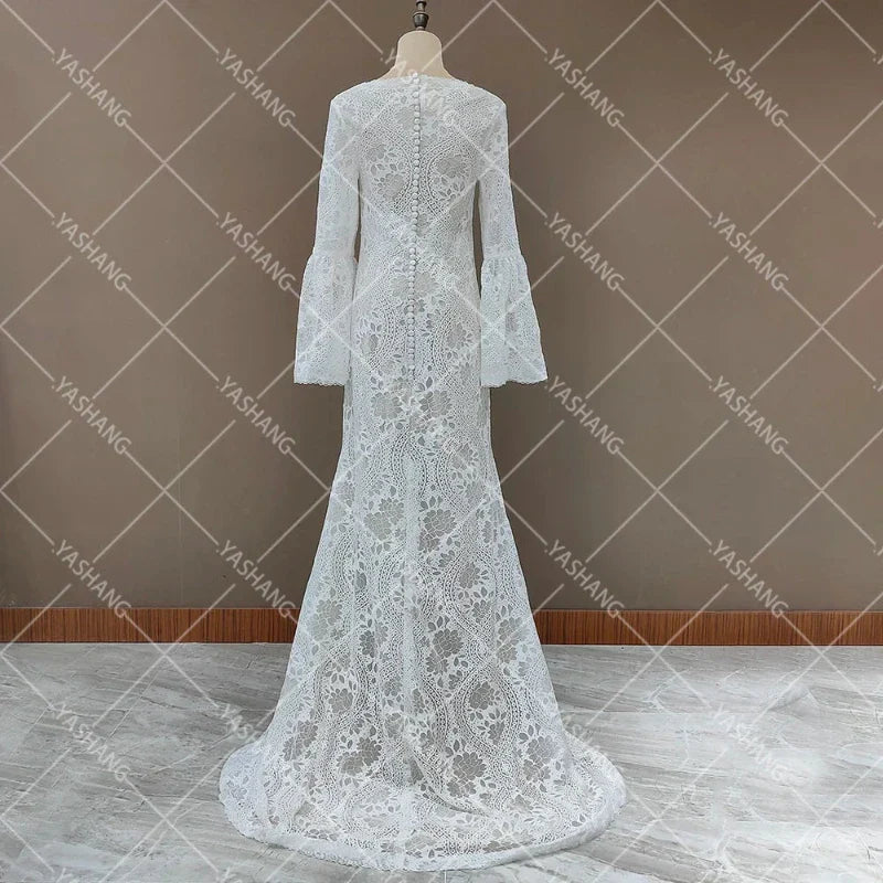 Vestido de novia bohemio moderno