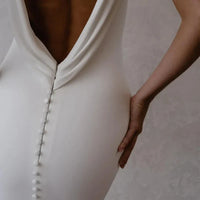 Robe de Mariée Simple Dos Nu