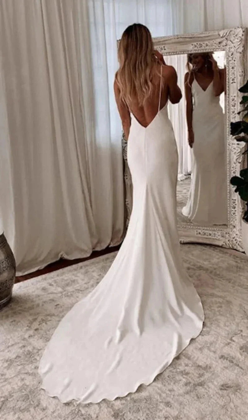 Robe de Mariée En Soie Simple