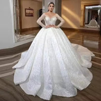 robe-mariee-princesse-manche-longue