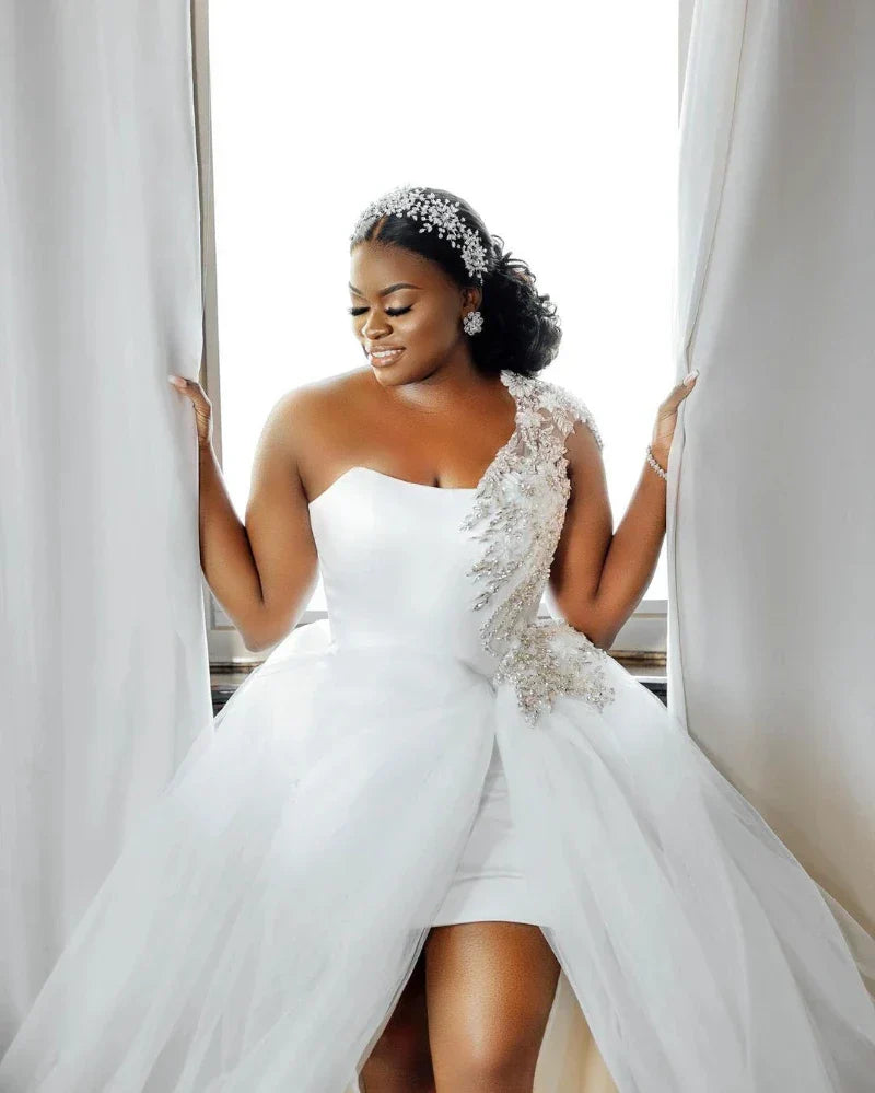 Robe de Mariée Grande Taille Courte
