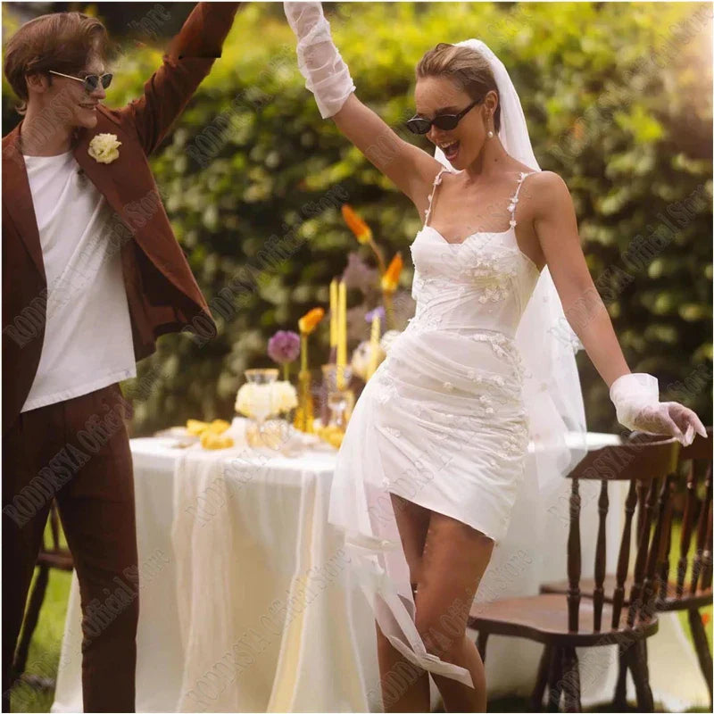 Robe de Mariée Courte Pour Femme de 60 Ans