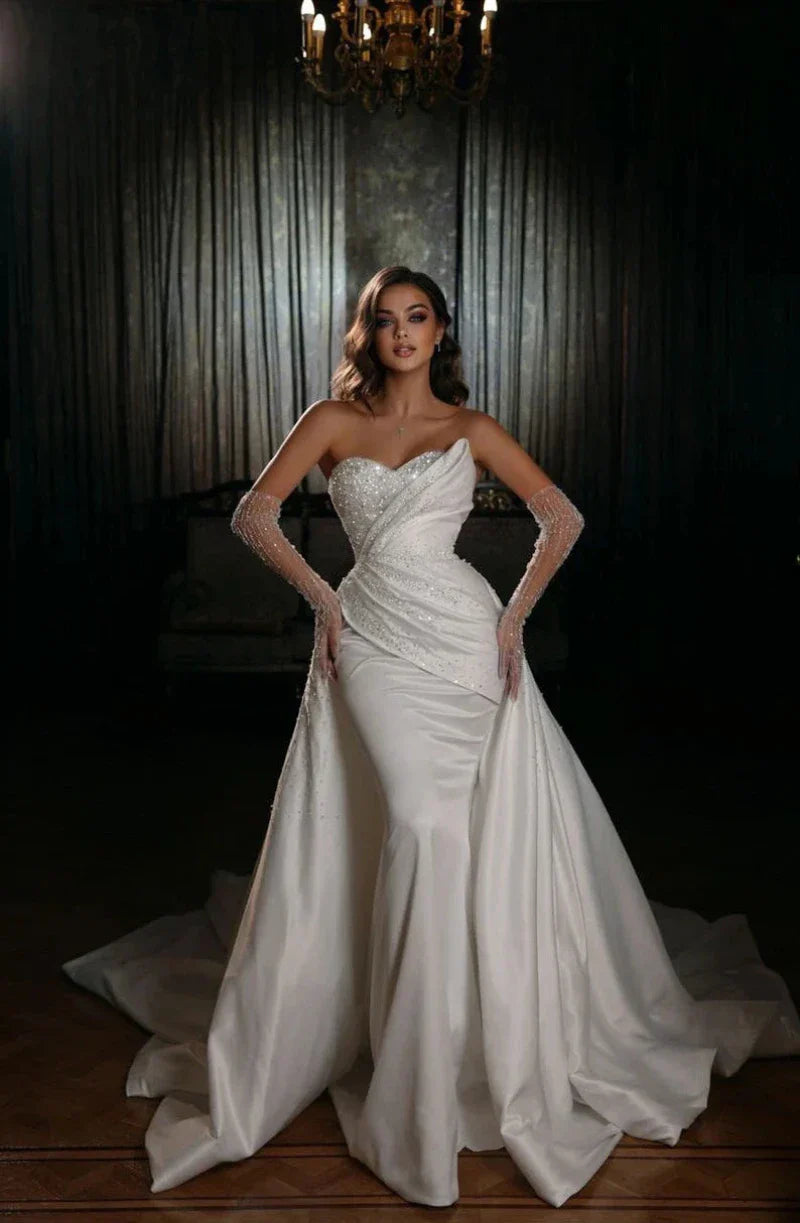Robe de Mariée Simple Sans Dentelle
