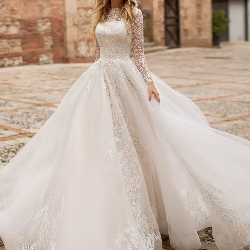 Robe de Mariée Longue Dentelle