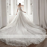 Robe de Mariée Sirène Dentelle Manche Longue