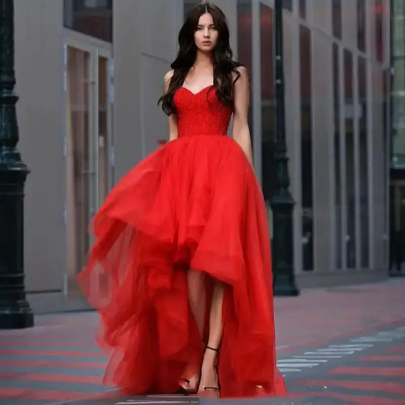 robe-mariee-courte-rouge