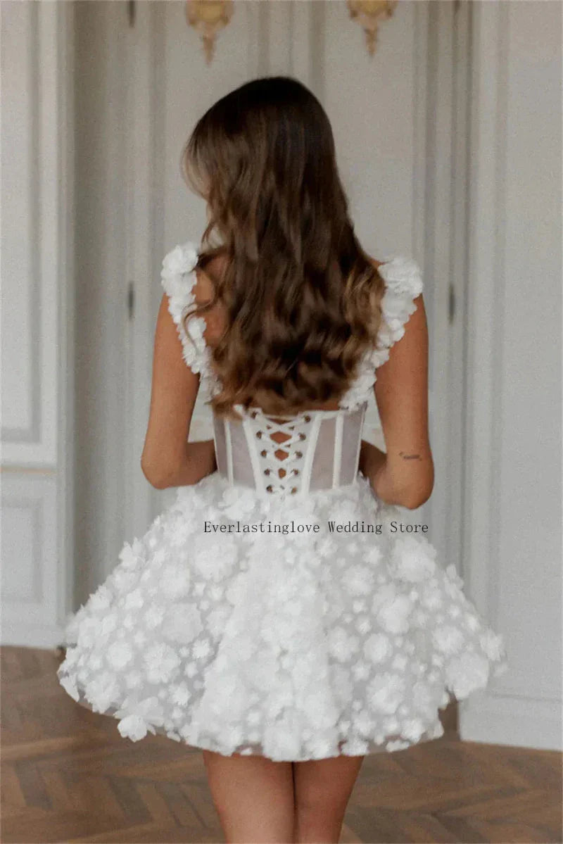 Short Country Bohemian Wedding Dress