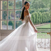 Abito da sposa senza spalline in perle da principessa