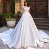 Vestido de novia de satén de seda