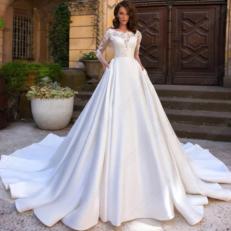 Robe de Mariée Satin de Soie