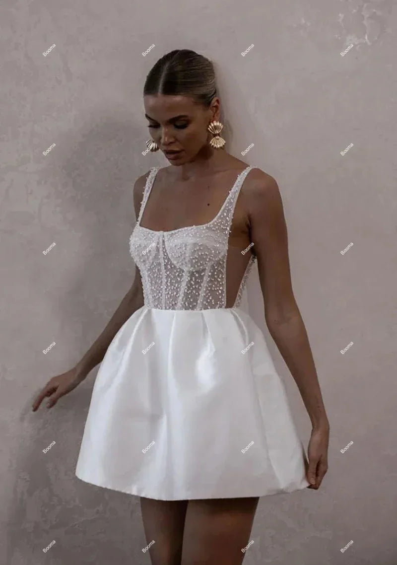 Robe de Mariée Courte Bordeaux