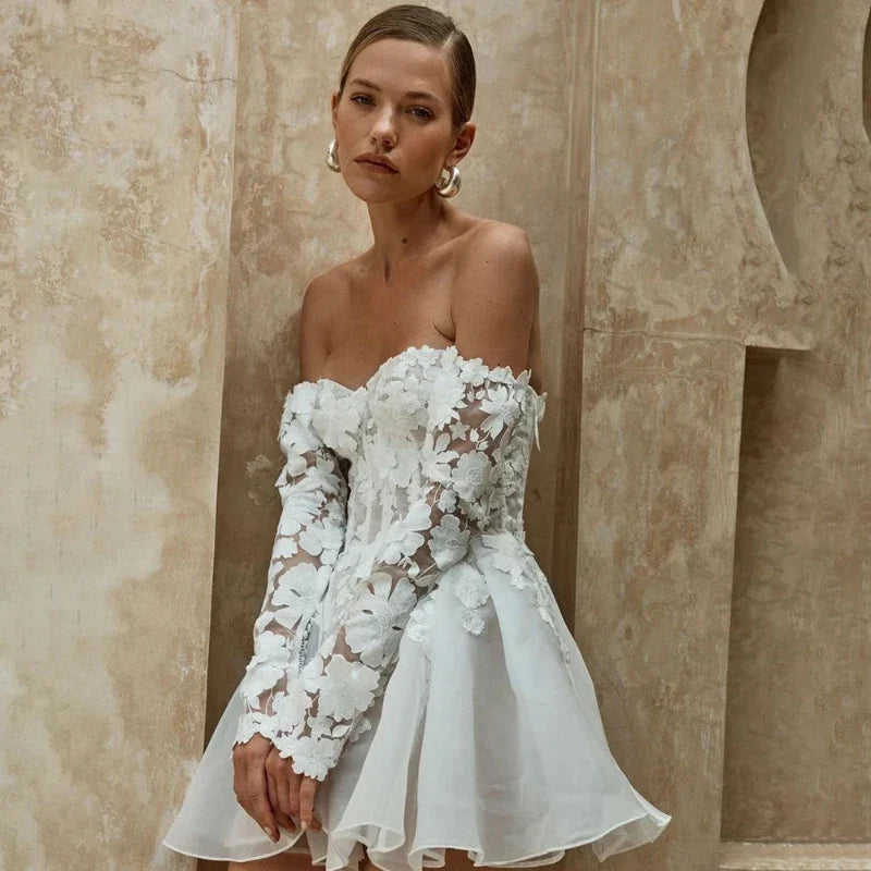 Robe de Mariée Courte Bustier