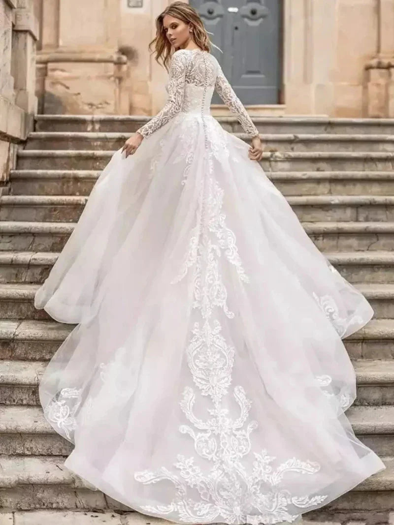Robe de Mariée Longue Dentelle