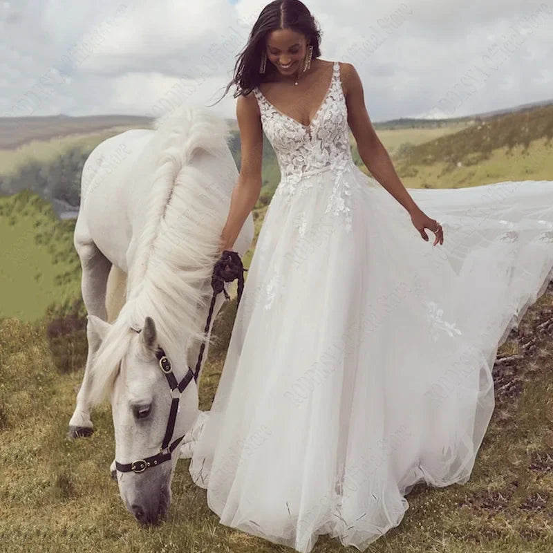 Robe de Mariée Tulle Fluide