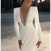 robe-mariee-droite-manche-longue
