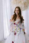 Robe de Mariée En Fleurs Fraiches