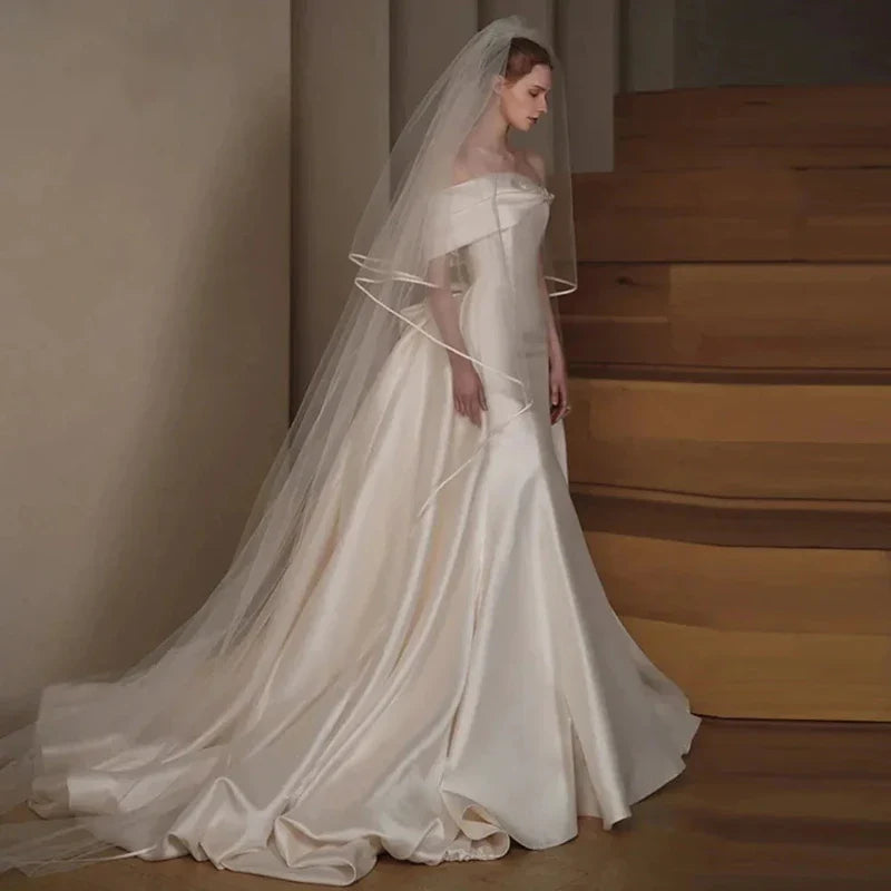 Robe de Mariée Satin Blanc