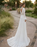 Robe de Mariée Manche Longue Dos Nu