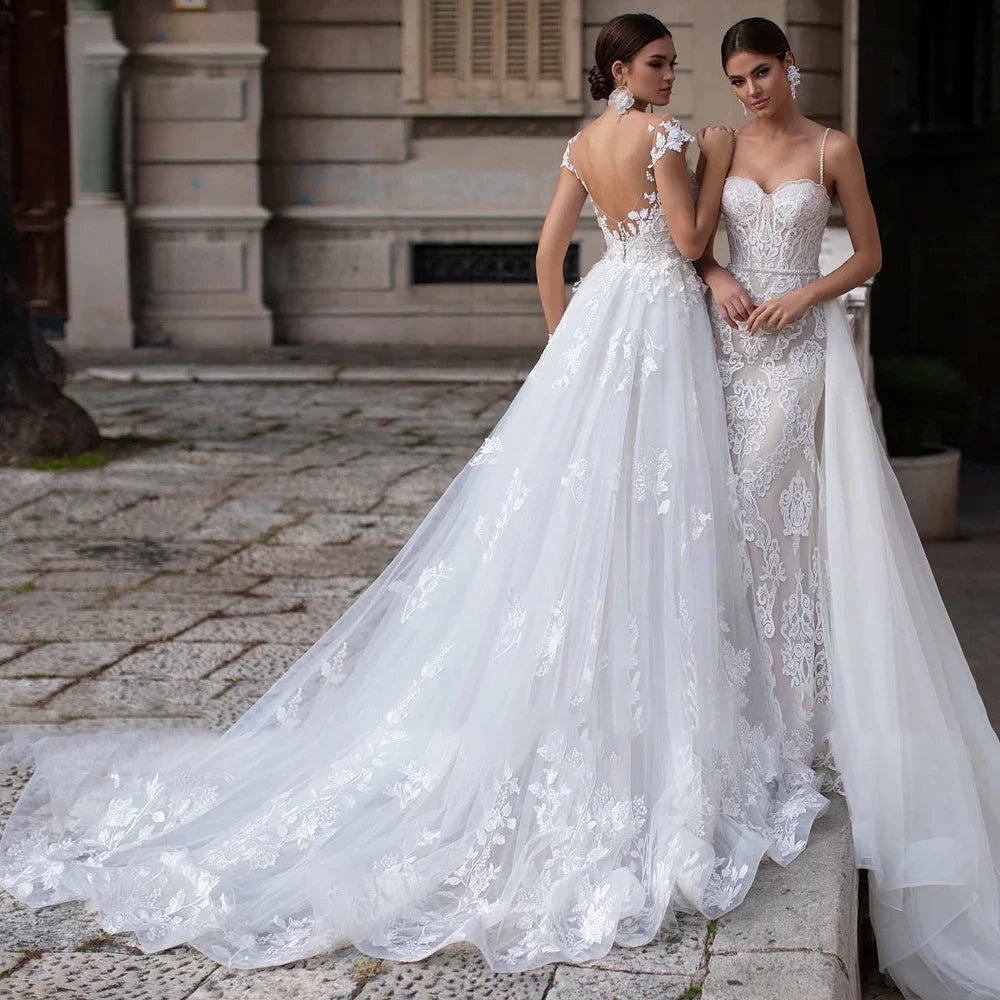 Robe de Mariée Broderie Dentelle