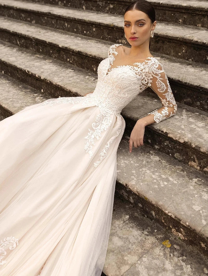 champagne bohemian wedding dress Bohemian Champagne Wedding Gown Dreamydresshouse
