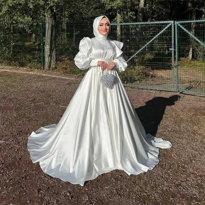 Long Sleeve Muslim Wedding Dress