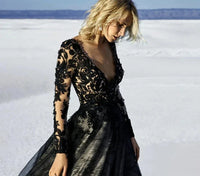 Robe de Mariée Noire Dentelle