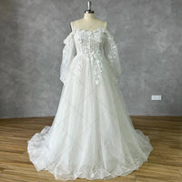 Robe de Mariée Col Dentelle
