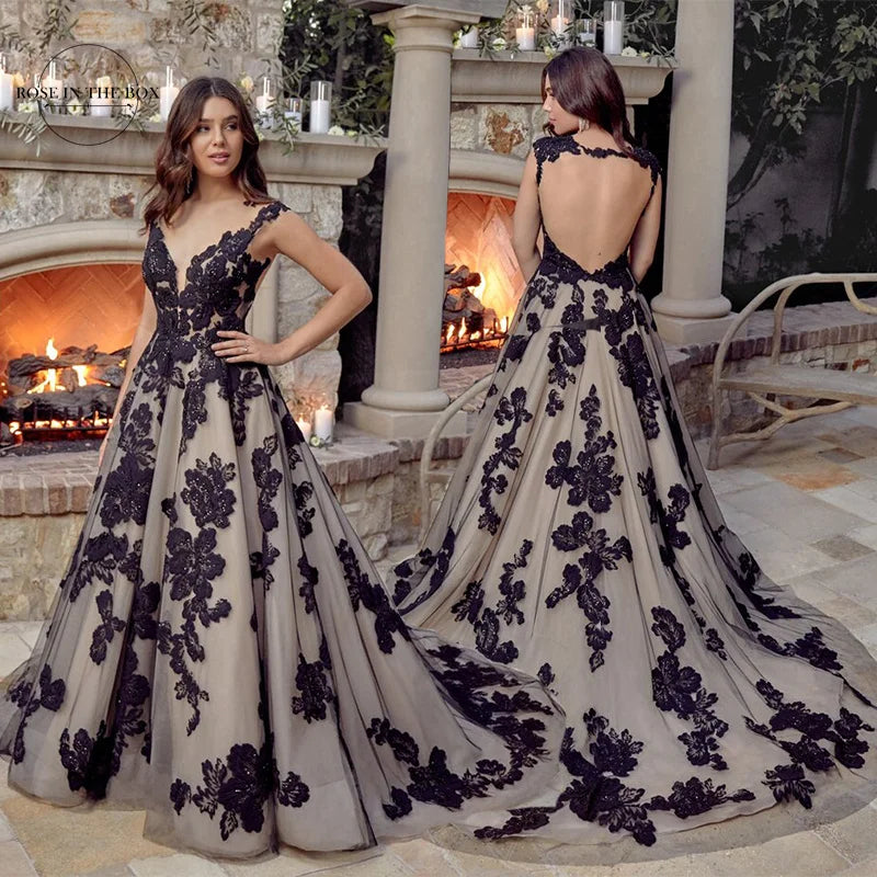 robe-mariee-grise-noir