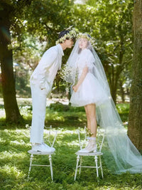 Robe de Mariée Courte Tulle