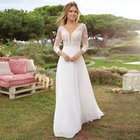 robe-mariee-manche-3-4-dentelle