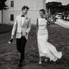 Robe de Mariée Simple Col Bateau