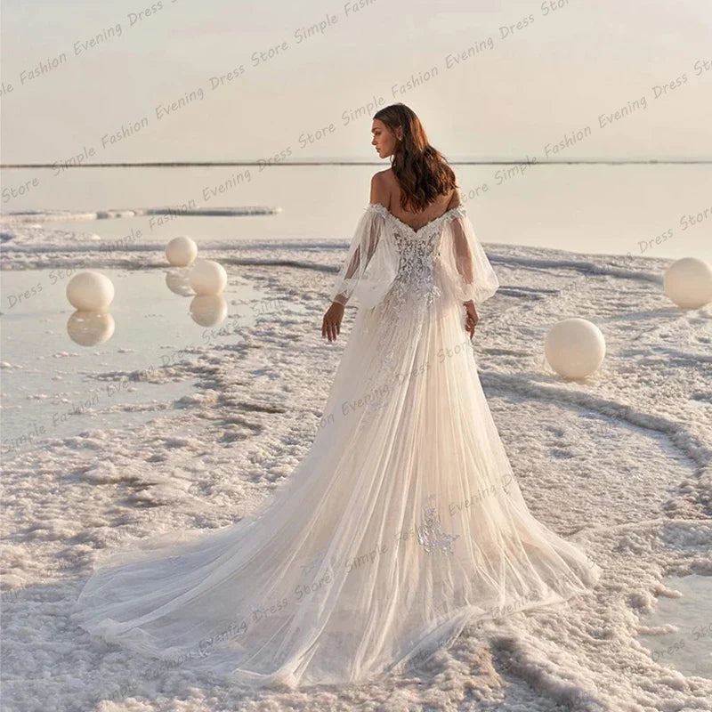 فستان زفاف بوهيمي ريترو