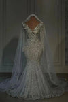 Abito da sposa senza spalline con strass