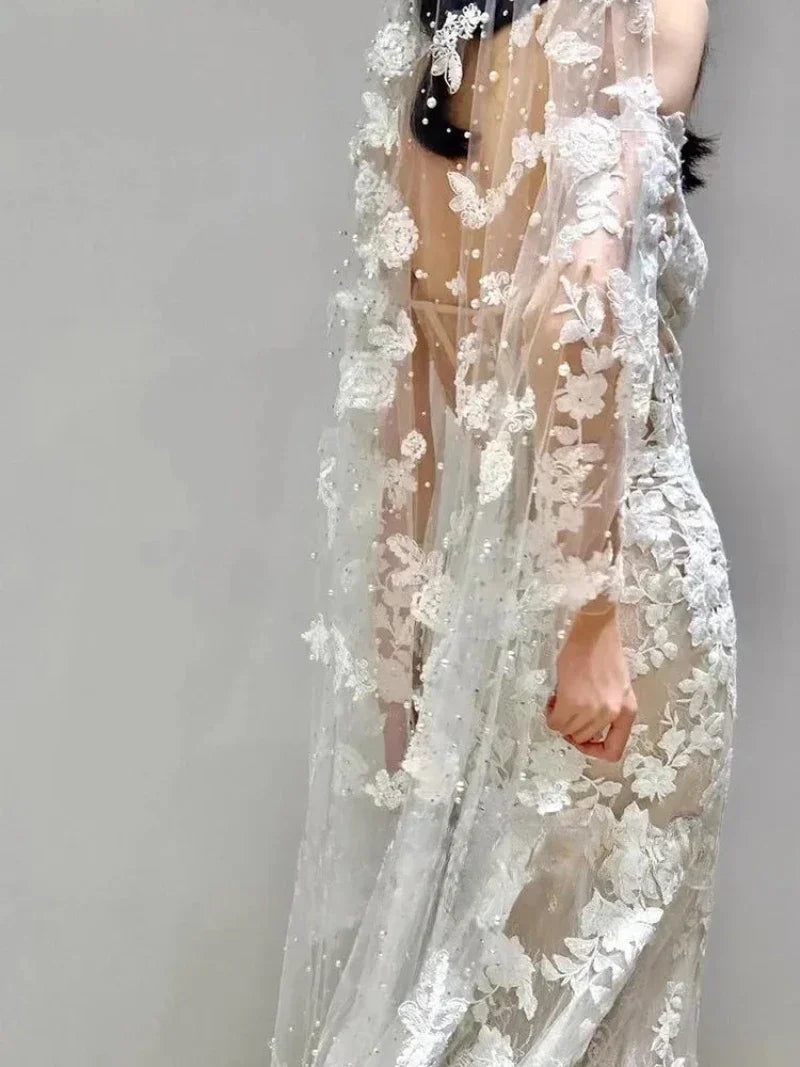 robe-mariee-sirene-avec-voile