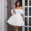 Abito da sposa corto e dritto