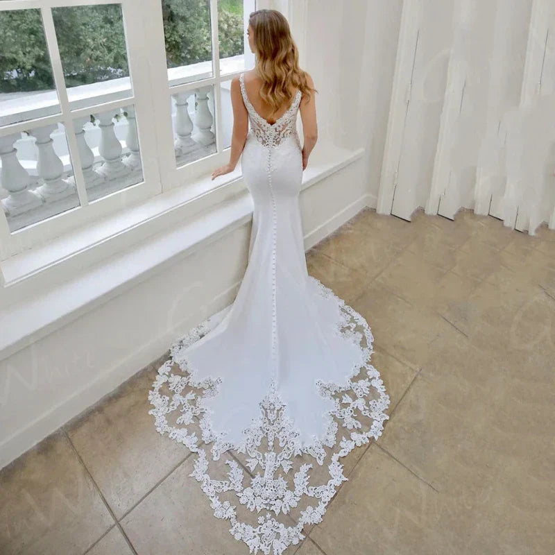 Robe de Mariée Sirène Avec Traîne