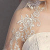 Voile de mariée court en dentelle
