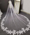 Voile de mariée long en dentelle