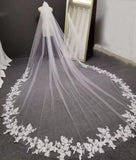 Voile de mariée long en dentelle