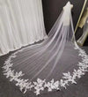 Voile de mariée long en dentelle