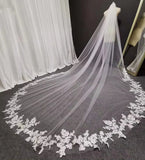 Voile de mariée long en dentelle