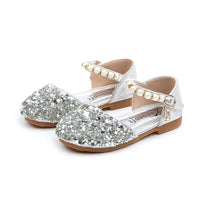 chaussures-fille-argentees